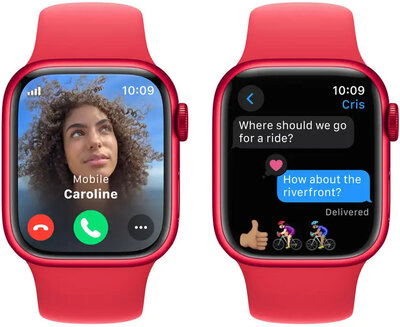 Apple Watch Series 9 GPS + Cellular 41mm (PRODUCT) RED Aluminium Case / (PRODUCT) RED Sport Band - M/L