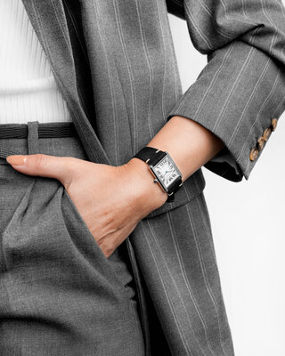 Kožený řemínek Hirsch Serro L 05564050-2, černý, antilopí kůže, Limited Edition, délka L, Quick Release