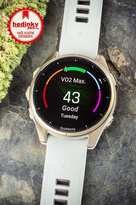 Garmin Fenix 8 AMOLED 43 mm, Sapphire Soft Gold Stainless Steel Fog Gray (rozbalené)