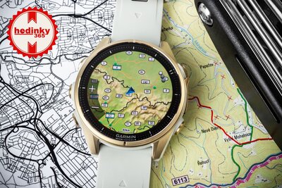 Garmin Fenix 8 AMOLED 43 mm, Sapphire Soft Gold Stainless Steel Fog Gray (II. Jakost)