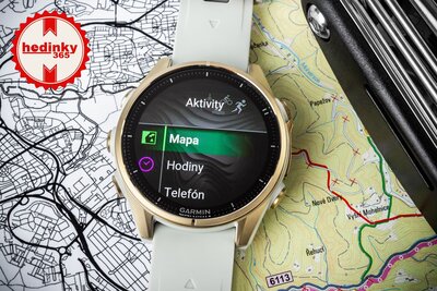 Garmin Fenix 8 AMOLED 43 mm, Sapphire Soft Gold Stainless Steel Fog Gray (II. Jakost)