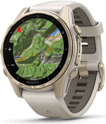 Garmin Fenix 8 AMOLED 43 mm, Sapphire Soft Gold Stainless Steel Fog Gray (II. Jakost)