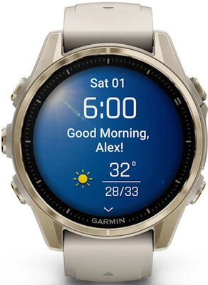 Garmin Fenix 8 AMOLED 43 mm, Sapphire Soft Gold Stainless Steel Fog Gray (II. Jakost)