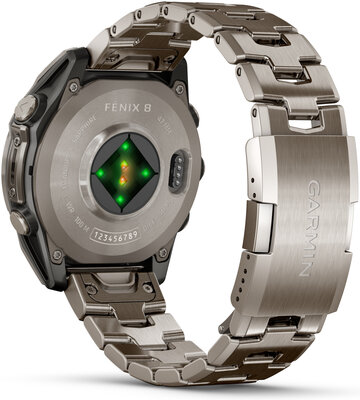 Garmin Fenix 8 AMOLED 47mm, Exclusive Titanium Graphite Titanium Band (Premium) (+ náhradní řemínek) (rozbalené)