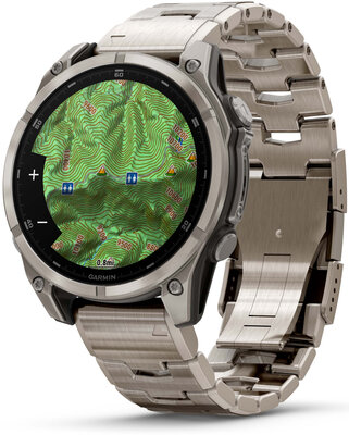 Garmin Fenix 8 AMOLED 47mm, Exclusive Titanium Graphite Titanium Band (Premium) (+ náhradní řemínek) (rozbalené)