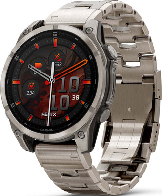 Garmin Fenix 8 AMOLED 47mm, Exclusive Titanium Graphite Titanium Band (Premium) (+ náhradní řemínek) (rozbalené)