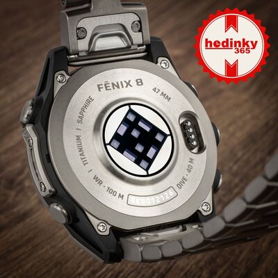 Garmin Fenix 8 AMOLED 47mm, Exclusive Titanium Graphite Titanium Band (Premium) (+ náhradní řemínek) (rozbalené)