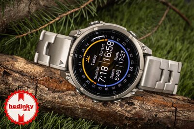Garmin Fenix 8 AMOLED 47mm, Exclusive Titanium Graphite Titanium Band (Premium) (+ náhradní řemínek) (rozbalené)