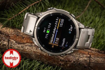 Garmin Fenix 8 AMOLED 47mm, Exclusive Titanium Graphite Titanium Band (Premium) (+ náhradní řemínek) (rozbalené)