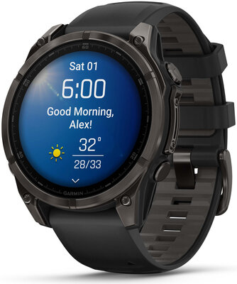 Garmin Fenix 8 AMOLED 47mm, Sapphire Carbon Gray DLC Titanium Black (rozbalené)