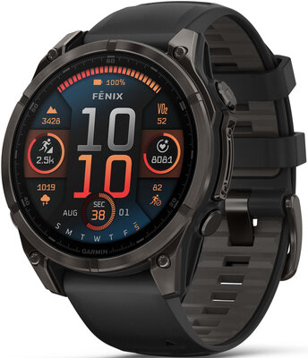 Garmin Fenix 8 AMOLED 47mm, Sapphire Carbon Gray DLC Titanium Black (rozbalené)