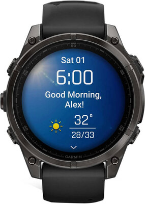 Garmin Fenix 8 AMOLED 47mm, Sapphire Carbon Gray DLC Titanium Black (rozbalené)