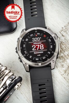 Garmin Fenix 8 AMOLED 51mm, Exclusive Titanium Graphite Brown Leather Band (Premium) (+ náhradní řemínek)