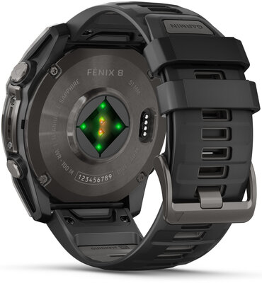Garmin Fenix 8 AMOLED 51 mm, Sapphire Carbon Gray DLC Titanium Black (rozbalené)