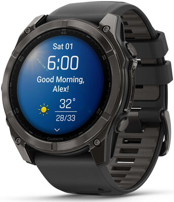 Garmin Fenix 8 AMOLED 51 mm, Sapphire Carbon Gray DLC Titanium Black (rozbalené)