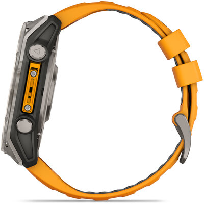 Garmin Fenix 8 AMOLED 51mm, Sapphire Titanium Graphite Spark Orange Band