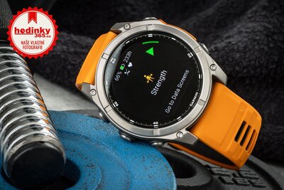 Garmin Fenix 8 AMOLED 51mm, Sapphire Titanium Graphite Spark Orange Band