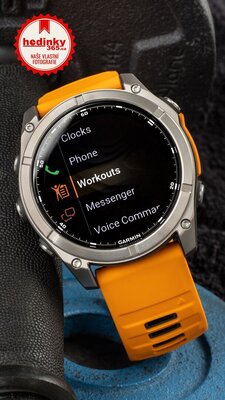 Garmin Fenix 8 AMOLED 51mm, Sapphire Titanium Graphite Spark Orange Band