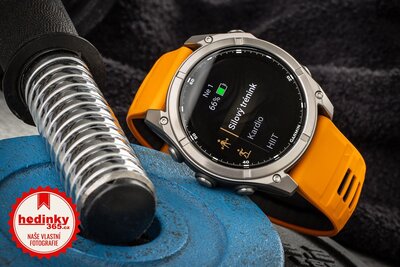 Garmin Fenix 8 AMOLED 51mm, Sapphire Titanium Graphite Spark Orange Band