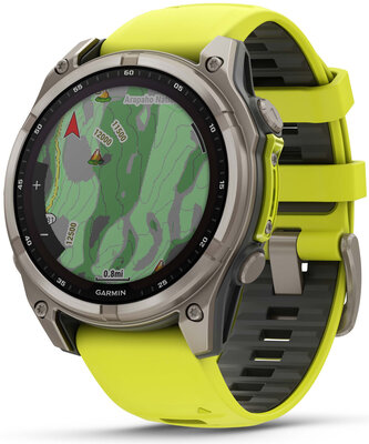 Garmin Fenix 8 SOLAR 47 mm, Sapphire Graphite Titanium Yellow Band