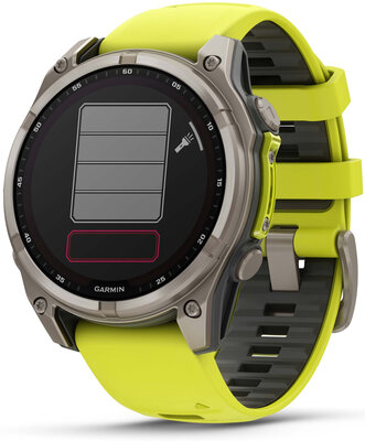 Garmin Fenix 8 SOLAR 47 mm, Sapphire Graphite Titanium Yellow Band