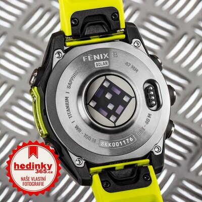 Garmin Fenix 8 SOLAR 47 mm, Sapphire Graphite Titanium Yellow Band