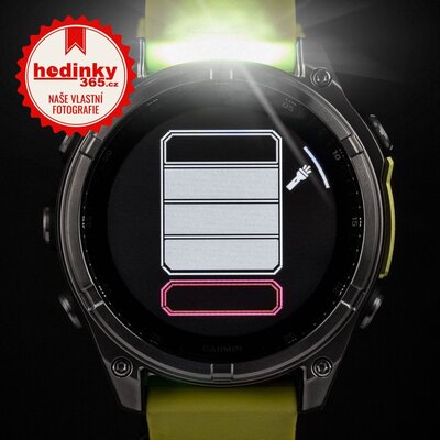 Garmin Fenix 8 SOLAR 47 mm, Sapphire Graphite Titanium Yellow Band