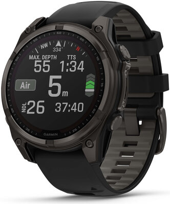 Garmin Fenix 8 Solar 47mm, Sapphire Carbon Gray DLC Titanium Black