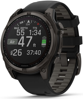 Garmin Fenix 8 Solar 47mm, Sapphire Carbon Gray DLC Titanium Black
