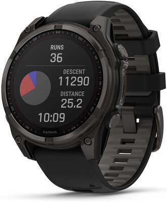 Garmin Fenix 8 Solar 47mm, Sapphire Carbon Gray DLC Titanium Black
