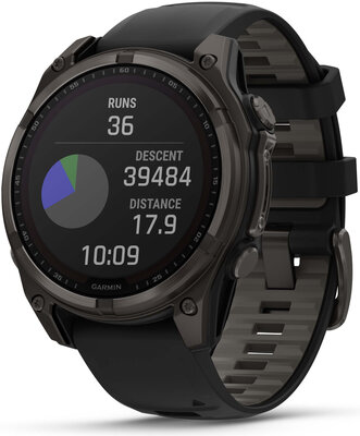 Garmin Fenix 8 Solar 47mm, Sapphire Carbon Gray DLC Titanium Black