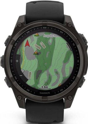 Garmin Fenix 8 Solar 47mm, Sapphire Carbon Gray DLC Titanium Black