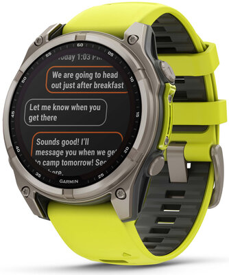 Garmin Fenix 8 Solar 47mm, Sapphire Graphite Titanium Yellow Band (II. Jakost)