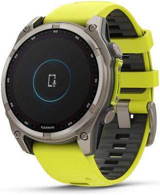 Garmin Fenix 8 Solar 47mm, Sapphire Graphite Titanium Yellow Band (II. Jakost)