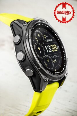 Garmin Fenix 8 Solar 47mm, Sapphire Graphite Titanium Yellow Band (II. Jakost)