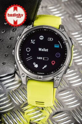 Garmin Fenix 8 Solar 47mm, Sapphire Graphite Titanium Yellow Band (II. Jakost)