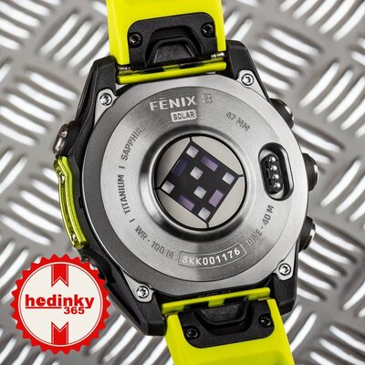 Garmin Fenix 8 Solar 47mm, Sapphire Graphite Titanium Yellow Band (II. Jakost)