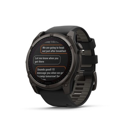 Garmin Fenix 8 SOLAR 51 mm, Sapphire Carbon Gray DLC Titanium Black (II. Jakost)