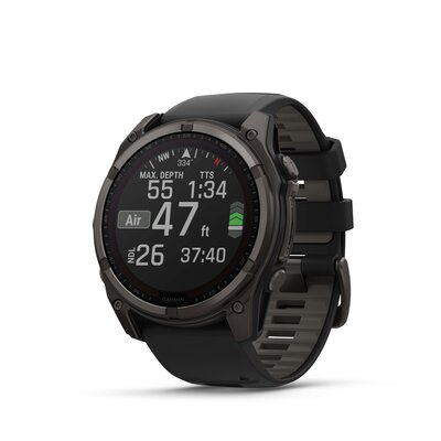 Garmin Fenix 8 SOLAR 51 mm, Sapphire Carbon Gray DLC Titanium Black (II. Jakost)