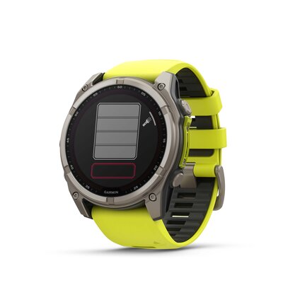 Garmin Fenix 8 SOLAR 51 mm, Sapphire Graphite Titanium Yellow Band (rozbalené)