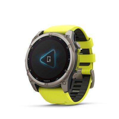 Garmin Fenix 8 SOLAR 51 mm, Sapphire Graphite Titanium Yellow Band (rozbalené)