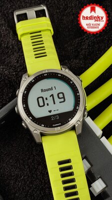 Garmin Fenix 8 SOLAR 51 mm, Sapphire Graphite Titanium Yellow Band (rozbalené)