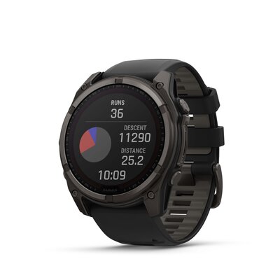 Garmin Fenix 8 Solar 51mm, Sapphire Carbon Gray DLC Titanium Black