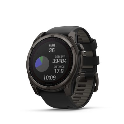 Garmin Fenix 8 Solar 51mm, Sapphire Carbon Gray DLC Titanium Black