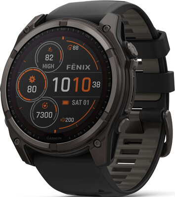 Garmin Fenix 8 Solar 51mm, Sapphire Carbon Gray DLC Titanium Black
