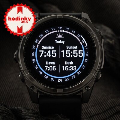 Garmin Fenix 8 Solar 51mm, Sapphire Carbon Gray DLC Titanium Black