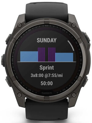 Garmin Fenix 8 Solar 51mm, Sapphire Carbon Gray DLC Titanium Black