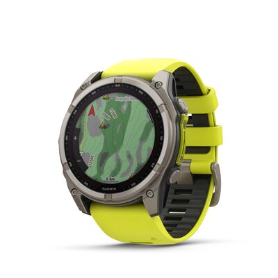 Garmin Fenix 8 Solar 51mm, Sapphire Graphite Titanium Yellow Band