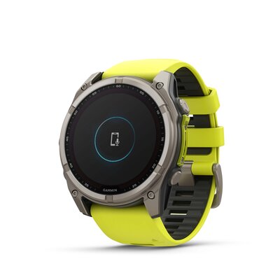 Garmin Fenix 8 Solar 51mm, Sapphire Graphite Titanium Yellow Band