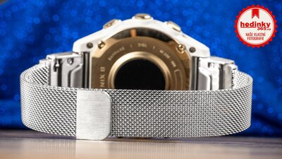 Ocelový náramek Ricardo 20mm (pro Garmin Fenix 8/7S/6S (43mm), aj.), stříbrný, milánský, QuickFit